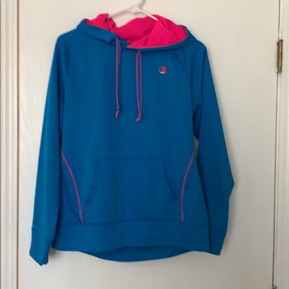 Blue/pink champion hoody